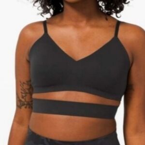 Lululemon Black Happy Warrior Bra Size 6.